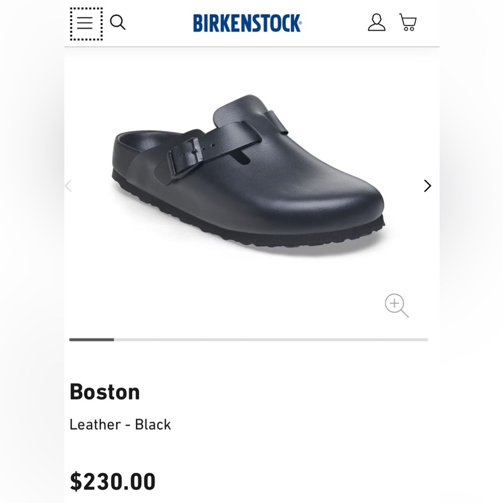 NIB Birkenstock exquisite all leather Boston size 41